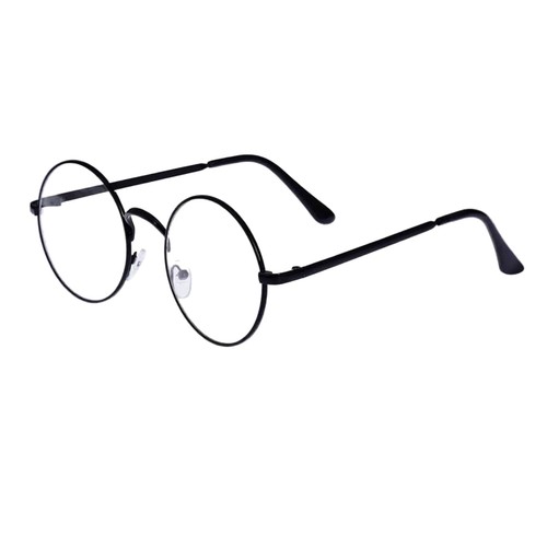 Large Oversized Metal Frame Clear Lens Round Circle Vintage Eye Glasses 5.4 *...