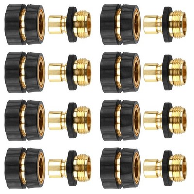 Quick Connect Hose Fittings Male and Female Set, 3/4 Inch Aluminum Garden Hos...