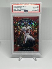 2020 Panini Select Concourse Tom Brady Red Disco Prizm /49 PSA 10 #1 - POP 2