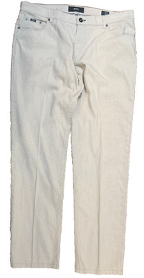 Brax Feel Good Cooper Regular Fit Pants Size 38 x 33 Khaki Jeans Flat Front