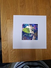 Original Abstract Acrylic Painting 4x4 Signed , Mounted, Small, Affordable ART