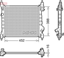 Radiatore acqua motore Denso DRM15014 per SPARK CHEVROLET M300 GPL