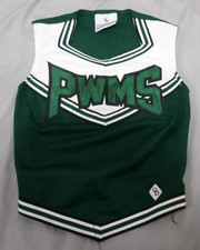 COSPLAY C D CHEERLEADER DANZTEAM PMWS GREEN CHEERLEADER CHEER TOP CHEST 26"