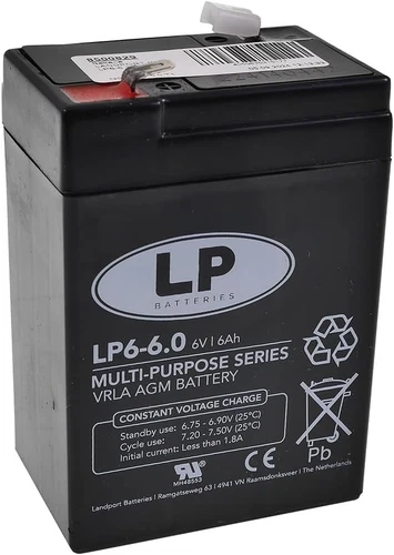 Uninterruptible Power Supplies Backup Battery 6V, 6Ah Sealed VRLA AGM Technology