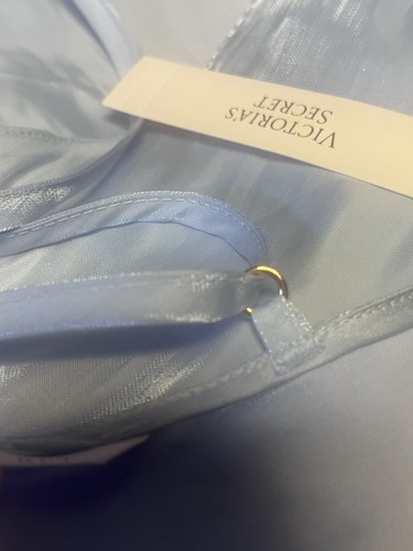 Abito da notte Victoria's Secret babydoll lingerie slip camicia da notte blu pallido medio - Foto 14 di 14