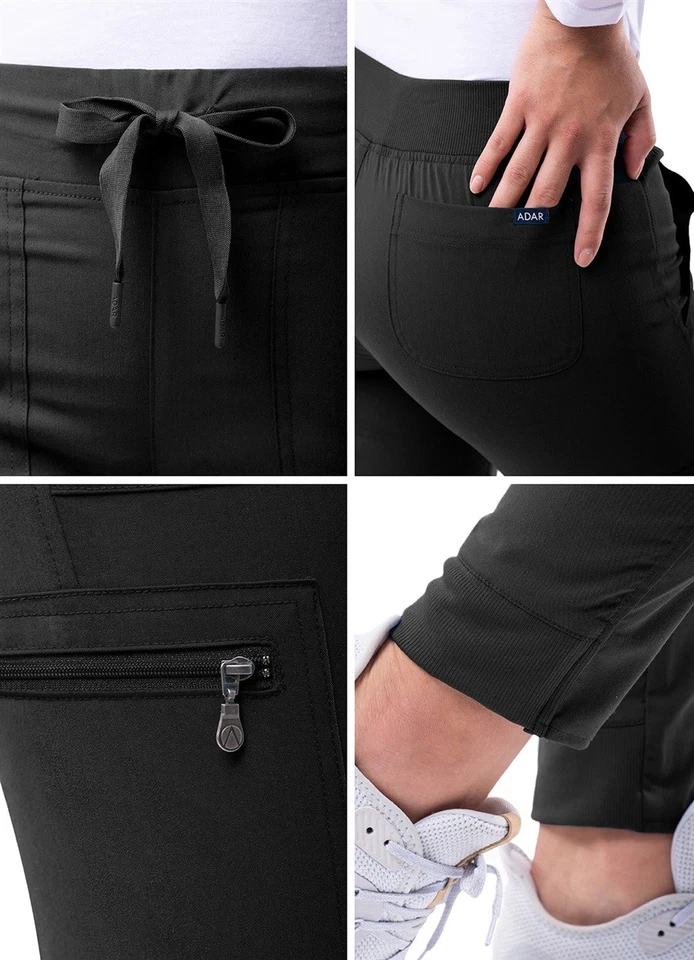 Adar Pro Scrubs For Women - Ultimate Yoga Jogger Scrub Pants - Image 4 of 4