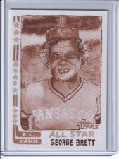 George Brett 2025 Topps Shoebox Treasures Sepia Filter #61 /50