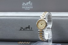 [Quasi come nuovo/scatola] Orologio al quarzo donna Hermes profilo data quadrante beige dal GIAPPONE