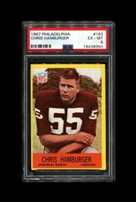 1967 Philadelphia Chris Hanburger #183 RC PSA 6 EX-MT Redskins Football HOF