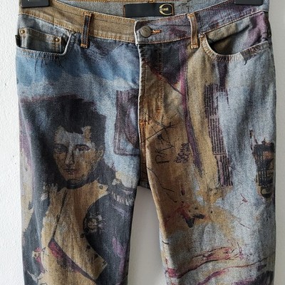 【超レア品】Roberto Cavalli ヴィンテージ　デニム Roberto Cavalli rare vintage y2k Napoleon print jeans | eBay