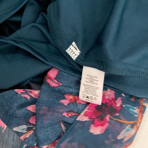 Cece Blouse Women's Medium Navy Floral Boho Lined Off The Shoulder Ruffle NWT - Picture 10 of 10