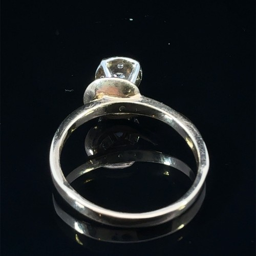 10K Yellow Gold Natural Solitare Diamond Engagement Ring Size 7.5 3. (WCP032936) - Picture 4 of 5