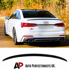 For Audi A6 S6 C8 Saloon Gloss Black Rear S4 Style Boot Lip Spoiler Wing 2018+