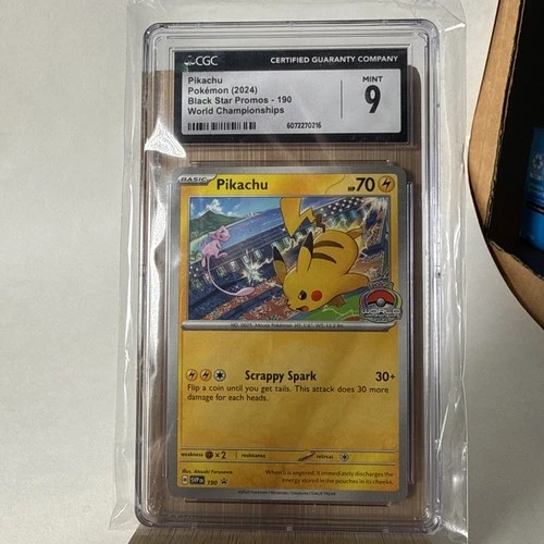 pikachu black star promo 190 cgc 9 MINT✨