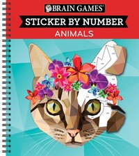 Sticker By Number Animals Diy Art Book 104 Pages Spiral Bound Fun For All Ages