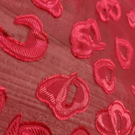 Sexy  Red Robe/Kimono Jacquard Heart Design Morgan Taylor Intimates Size PS