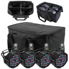 36 LED RGB Stage Lighting PAR Light DMX Beam Party DJ Disco Light w/ Remote Bag