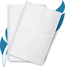 Luxury Egyptian Cotton King Pillow Cases Set of 2-800 Thread Count White King