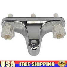 Mobile Home RV Tub Shower Faucet 2 Handle Chrome Vintage Center Set 33156X New