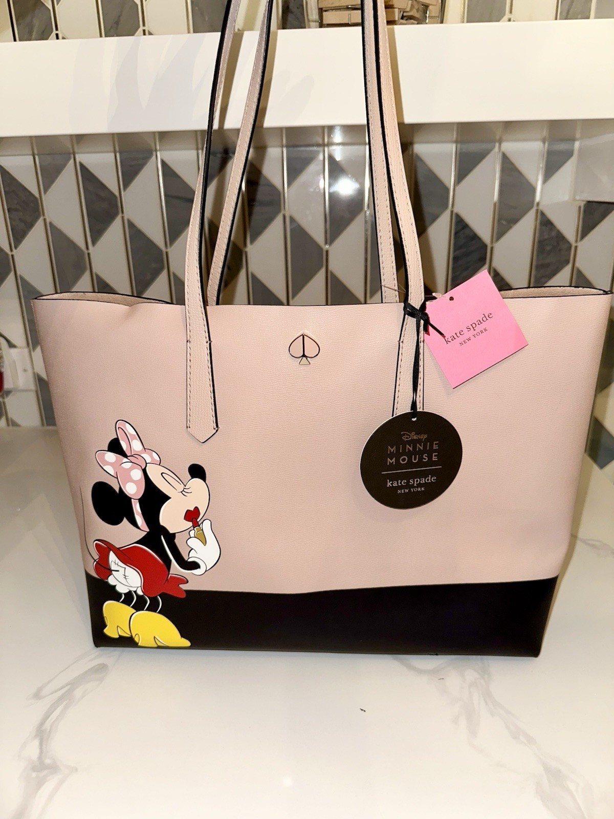 Rare! NWT Disney x Kate Spade Minnie Mouse Limited Edition Tote + Pouch Set