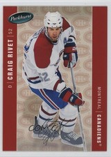 2005-06 Parkhurst Facsimile Auto /100 Craig Rivet #256 10k8