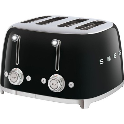 SMEG TSF03BLEU 4-Schlitz-Toaster Schwarz Toaster
