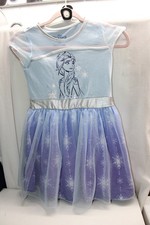 Tutu Disney Frozen II Tulle Nightdress Girls Elsa Snowflakes Blue Silver M7-8