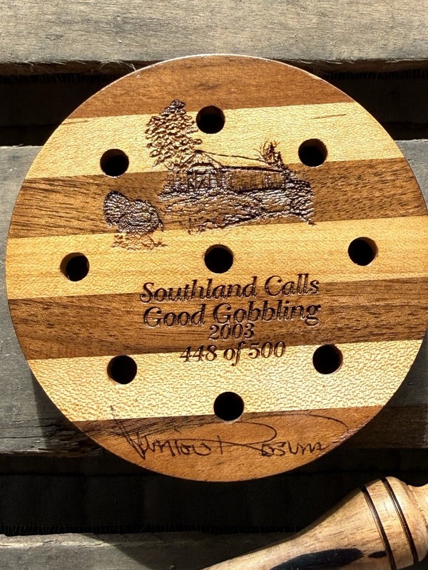 Vintage Southland Calls Slate Call w/ Persimmon Striker Signed 2003 #448/500