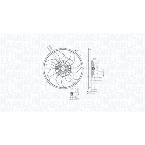 Magneti Marelli LÜFter MotorkÜHlung 168W 388Mm Passend FüR Opel Adam Corsa |-image