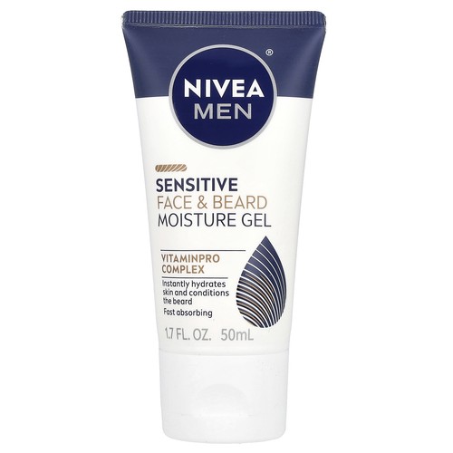 Men, Sensitive Face & Beard Moisture Gel, 1.7 fl oz (50 ml)