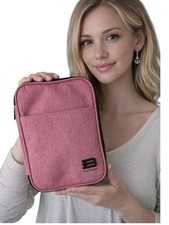 BAGSMART Pink Electronics Organizer Travel Case Cords Charger Storage Bag