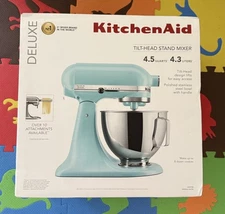 KitchenAid Deluxe 4.5qt Mixer Tilt Head (Mineral Water) NEW FACTORY SEALED!