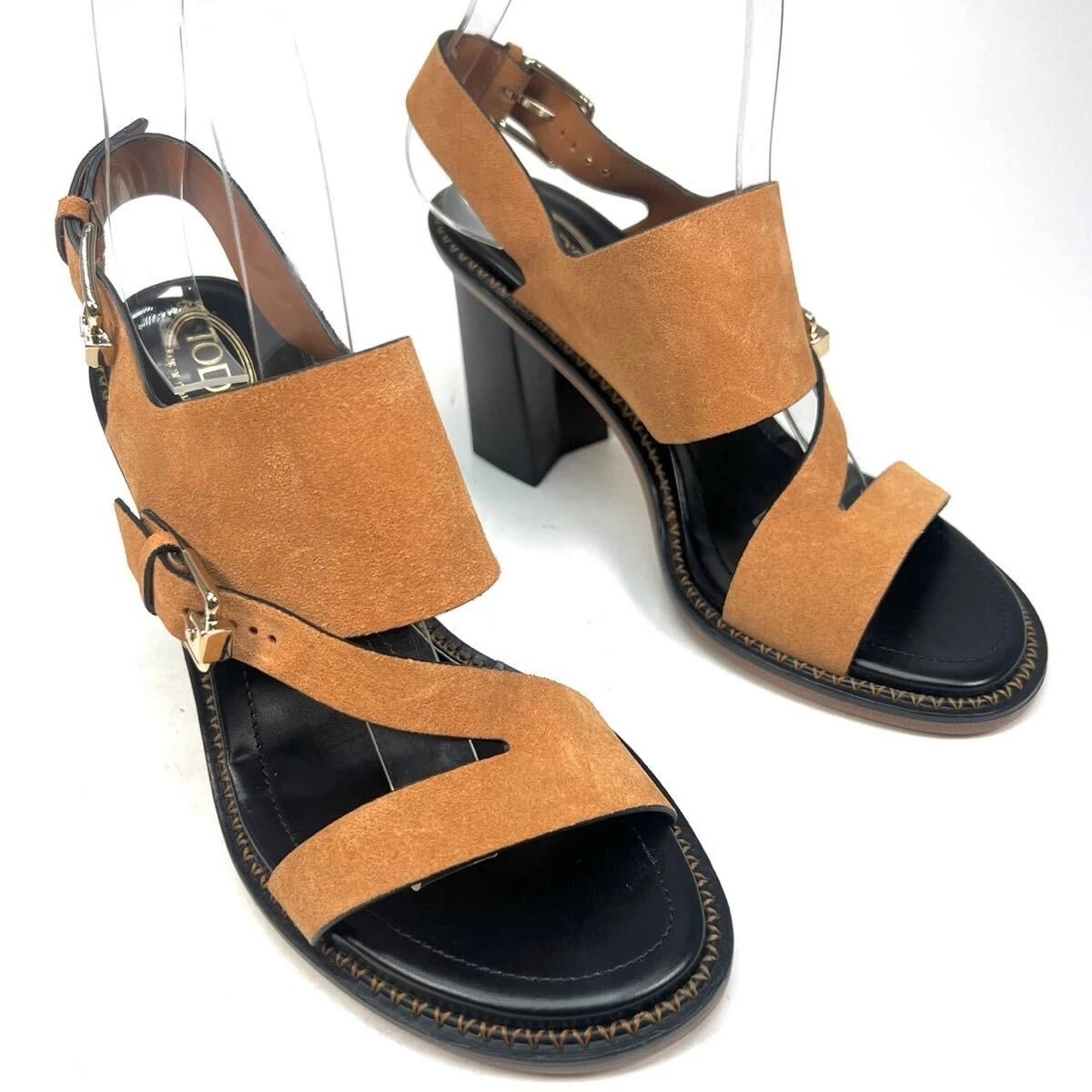 TOD’S Sandali donna 6.0US Tod'S tacco scamosciato 36 donna Gonmini