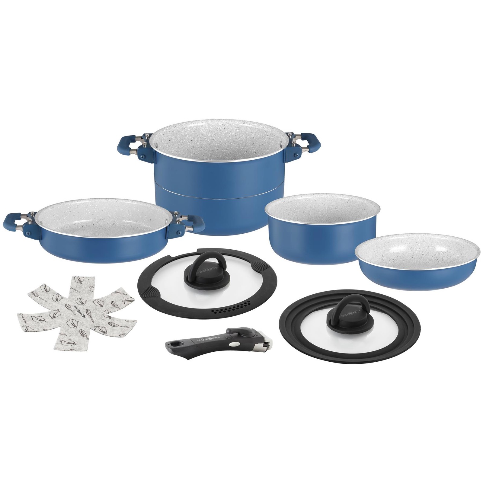 Brunner Carezza 7+1 Pan Set with Ceramic Non Stick & Magnetogrip – Ø 20cm