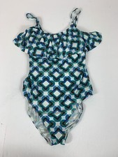 Betty  s Beach Bungalow Womans Size 12 Multi Color One Peice Swim Suit -1745