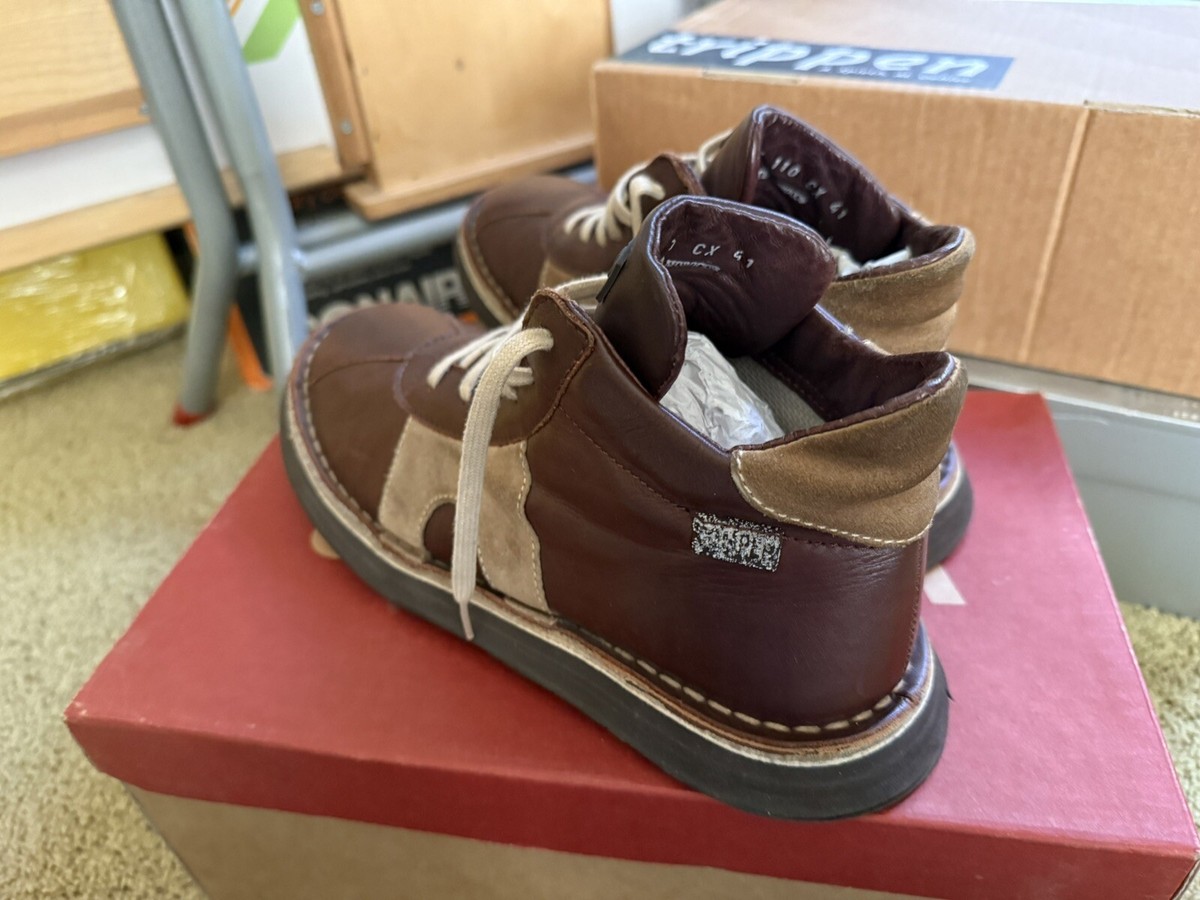 CAMPER Soft Leather Lace Up Brown Shoes Sz 41 US 8 Casual 