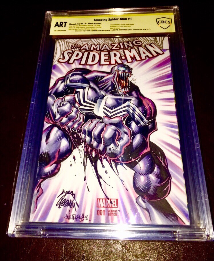 VENOM #1 ORIGINAL ART HAND SKETCH BY RYAN STEGMAN & JOSE VARESE 9.8 SS CBCS OA Comic Art