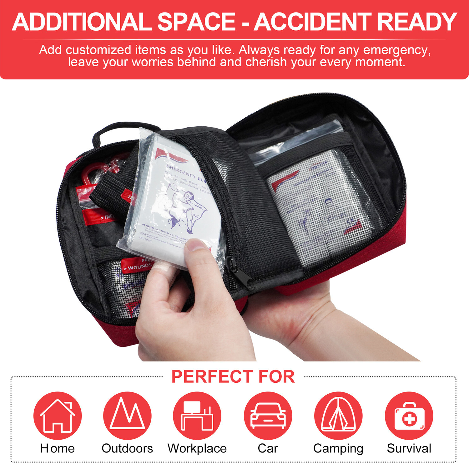 200pcs Tactical First Aid Kit Emergency Trauma Outdoor Survival Medical