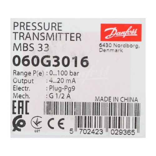 Danfoss 060G3016 Pressure Transmitter New NFP - Picture 2 of 10