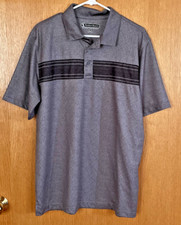 Pebble Beach Dry-Luxe Golf Performance Polo Shirt Men's Sz Large Gray