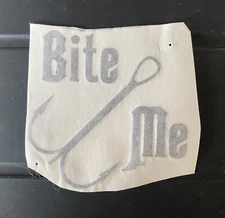 bite me sticker, black