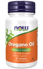 NOW Foods Oregano Oil 90 Softgels 55% Carvacrol Intestinal Support 07/27EXP