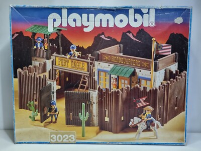 プレイモービル　3023 playmobil 廃盤　ウエスタン Playmobil 3023 Antique Fort Eagle Fort Northwest Fort | eBay