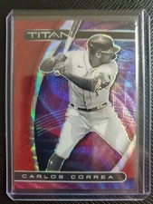Carlos Correa 2021 Panini Chronicles Titan #21 Ruby Wave #/199