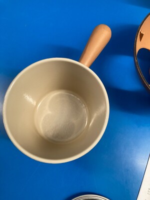 Service à Fondue Le Creuset Complet – Poêlons En Fonte Marron, Boîte N3