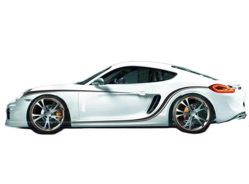 Graphics Car Side Sticker Kit For Porsche 718 Boxster Waist Line Stripe Decals - Image 2 of 4