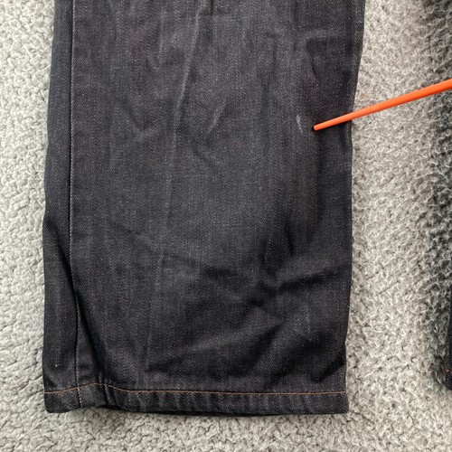 Jeans larghi vintage Roman Royalty uomo 38x32 denim nero ricamato skater hip hop - Foto 14 di 19