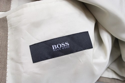 HUGO BOSS Rossellini Blazer Men's LARGE Wool & Linen Melange Single Breasted - Picture 6 of 9