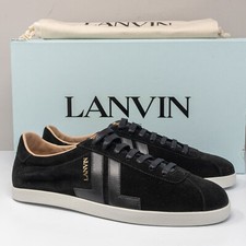 Lanvin Black Suede Low Top Sneakers, Size 42 ...