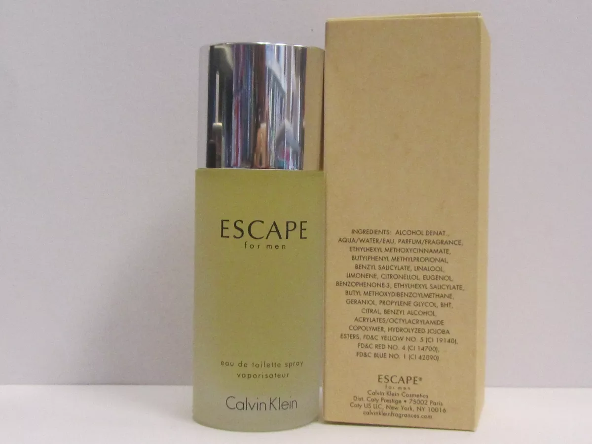 Escape by Calvin Klein For Men 3.4oz Eau de Toilette Spray Older